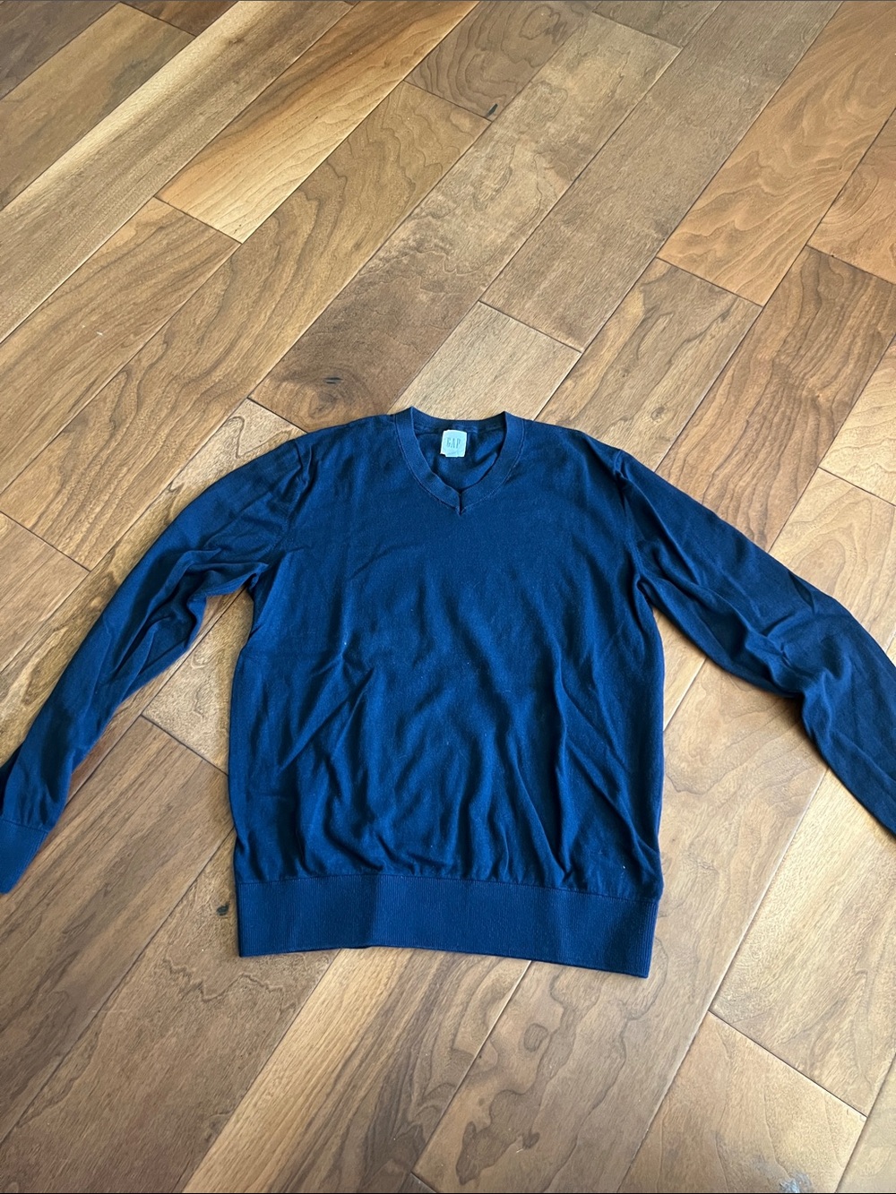 GAP Men's Navy V-Neck Sweater